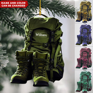 New Release Personalized Hiking Acrylic Christmas Ornament, Gift For Hiking,Camping Lovers