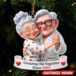 Personalized Dancing Acrylic Ornament - Gift For Old Couple