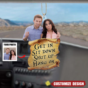 Get In Personalized Car Ornament Gift - Gift For Family Or Friend Lovers