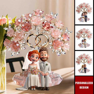 Personalized Wedding Couple Acrylic Plaque - Gifts For Couple