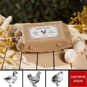 Personalized Sheet Fresh Chicken Duck Quail Egg Carton Labels Stickers - Gift for Farm Owners