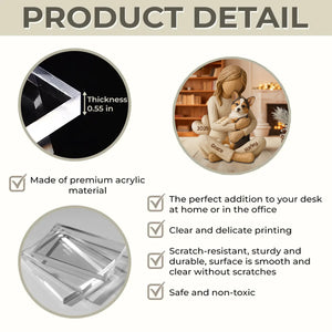 With My Dog - Personalized Acrylic Plaque - Gift For Dog Lovers