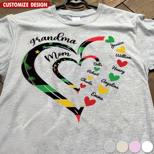 Juneteenth African American Flag Grandma Personalized Shirt