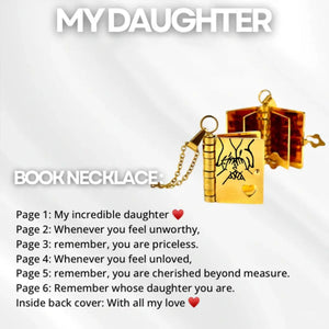 My Incredible Daughter Son Book Necklace