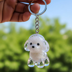 Dog Hair Collector Keychain Charm Memorial Storage Box