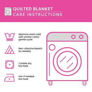 English Bulldog Hugs and Kisses Quilted Blanket