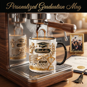 Personalized Graduation Gift 3D Effect Coffee Mug - Gift For Graduate