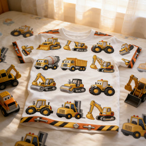 New Release-Construction Machines Kid T-Shirt