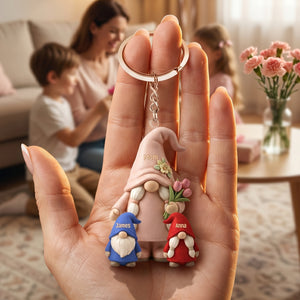 Personalized Mom/Nana With Kids Keychain