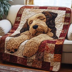 Airedale Charm Quilted Blanket