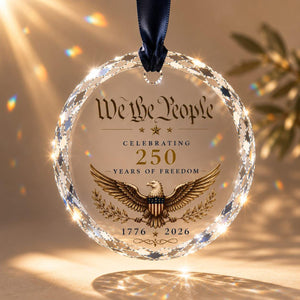Patriotic Freedom Keepsake - We The People Ornament - America 250 Heritage Christmas Gift 1776