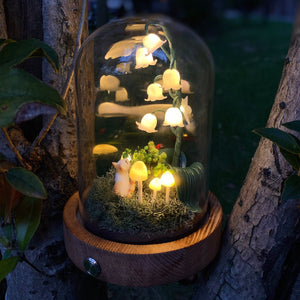 Lily of the Valley&Cat Handmade Night Light-Cute Home Decor