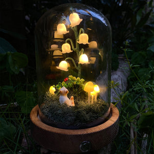 Lily of the Valley&Cat Handmade Night Light-Cute Home Decor