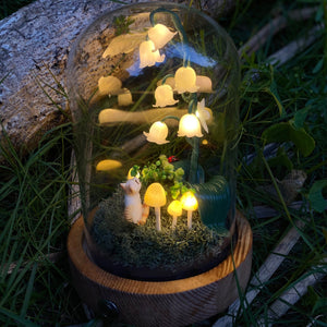 Lily of the Valley&Cat Handmade Night Light-Cute Home Decor