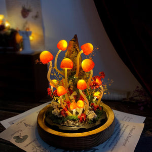 Enchanted Mushroom Forest Handmade Night Light-Glowing Home Decor