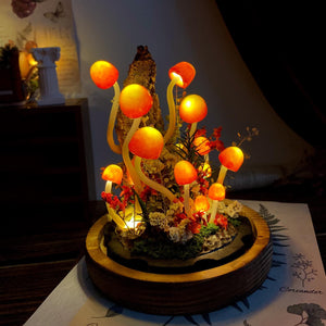 Enchanted Mushroom Forest Handmade Night Light-Glowing Home Decor