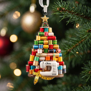 Personalized Sewing Thread Acrylic Ornament