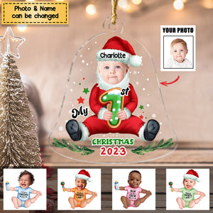 Personalized Custom Acrylic Ornament from Photo - Baby Onesie - My First Christmas