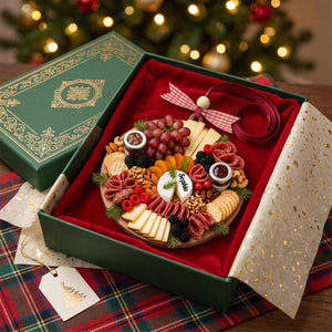 Personalized Christmas Charcuterie Board Ornament, Wine Ornament Hostess Gift, White Elephant Exchange for Foodies, Cheese Lover