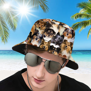 A Bunch Of Shetland Sheepdogs Bucket Hat