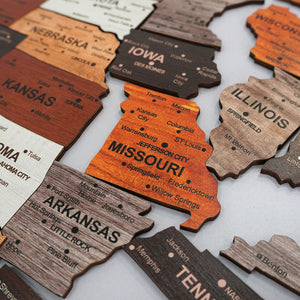 The United States Wooden Map Puzzle