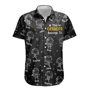 This Grandpa/Dad Belongs To Kids- Personalized Hawaiian Shirt