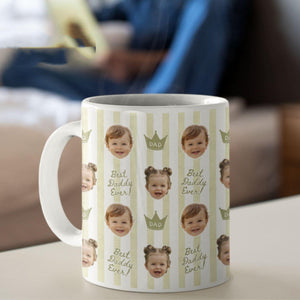 Personalized Photo Face Coffee Mug - Gift for Dad Grandpa
