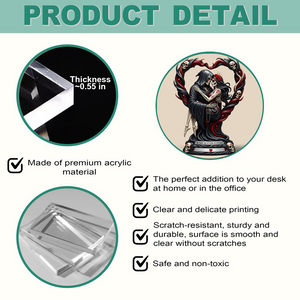 Personalized Love To Death Acrylic Plaque - Gift for Couple