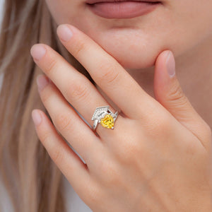Personalized Zircon Grad Cap Heart Birthstone Ring - Dainty Jewelry Birthday Graduation Gift for Women Graduates