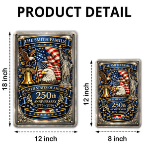 America Anniversary - Personalized Custom Metal Sign