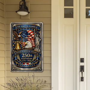 America Anniversary - Personalized Custom Metal Sign