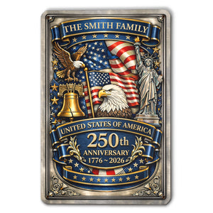 America Anniversary - Personalized Custom Metal Sign