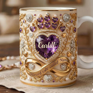 Crystal Heart Coffee Mug - Personalized Gifts For Moms And Grandmas
