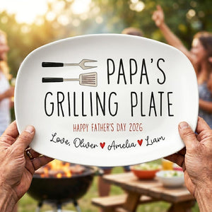 Personalized Dad Grilling platter, Father's Day BBQ Gift For Grill Master Dad