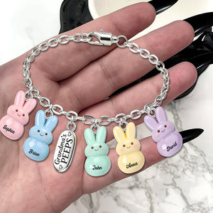 Grandma's kids- Personalized Grandma Bracelet With Charms