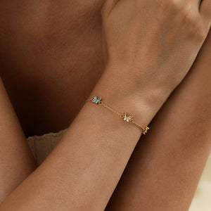 Personalized Butterfly Birthstone Bracelet - Gift For Her