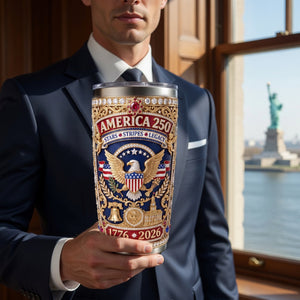 Patriotic 250 USA Tumbler - Personalized Anniversary Gifts