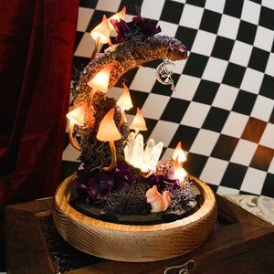 Dreamy Moon Mushroom Little Fairy Purple Night Light