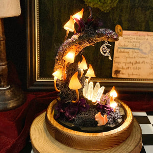 Dreamy Moon Mushroom Little Fairy Purple Night Light