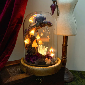 Dreamy Moon Mushroom Little Fairy Purple Night Light