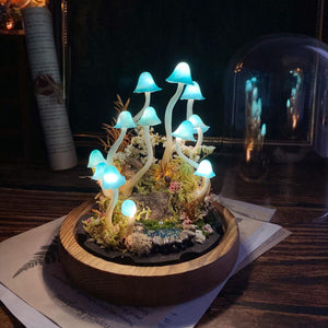 Magic Flying Fairy and Pond Handmade Mushroom Night Light