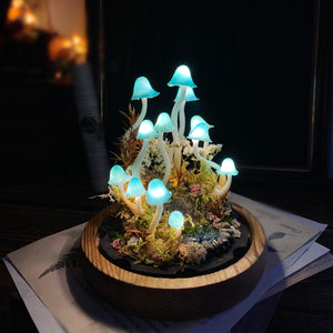Magic Flying Fairy and Pond Handmade Mushroom Night Light