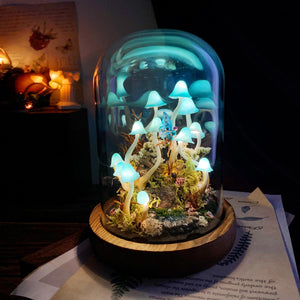 Magic Flying Fairy and Pond Handmade Mushroom Night Light