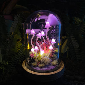 Enchanted Purple Creek Mushroom Handmade Night Light