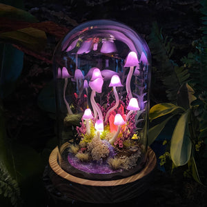 Enchanted Purple Creek Mushroom Handmade Night Light