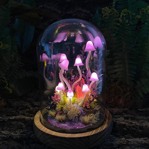 Enchanted Purple Creek Mushroom Handmade Night Light