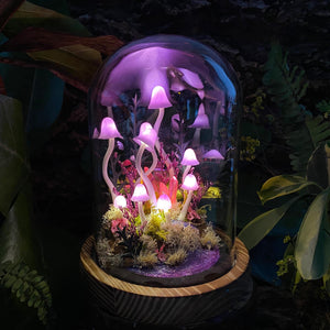 Enchanted Purple Creek Mushroom Handmade Night Light