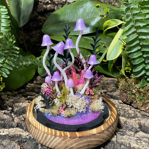 Enchanted Purple Creek Mushroom Handmade Night Light