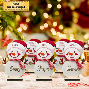 Personalized Snowman Decor Custom Name 2023 Christmas Gift