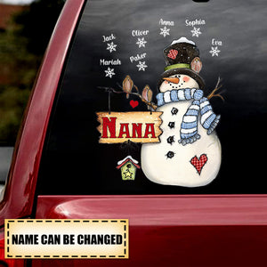 New - Nana Snowman Personalized Car Sticker